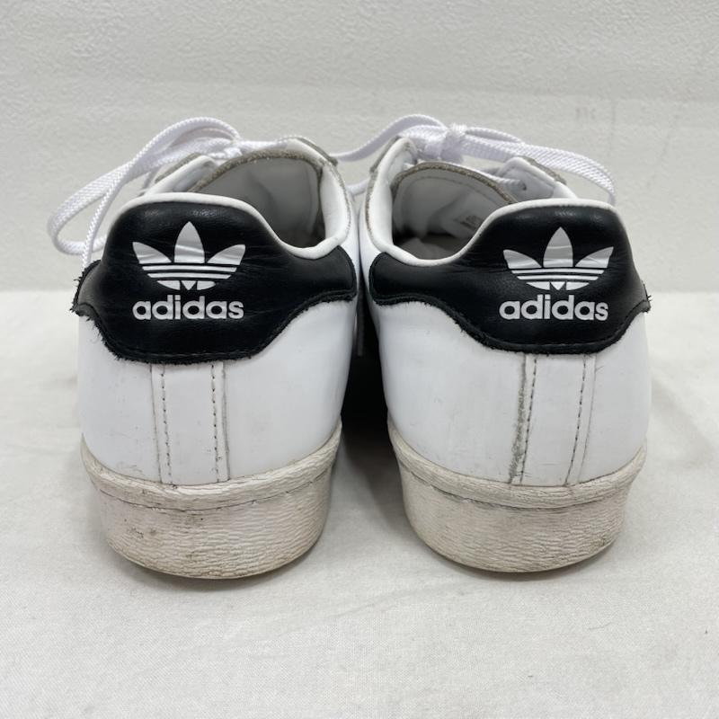 アディダス adidas スニーカー スニーカー SUPERSTAR スーパースター レースアップ スニーカー CG6496 24.5cm 無地 白 / ホワイト / white X 黒 / ブラック / black レディース USED 古着 中古 50153373