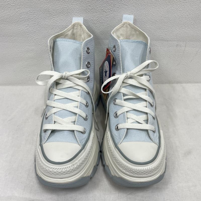 コンバースオールスター Converse All Star スニーカー スニーカー TREKWAVE SW HI トレックウェーブ 厚底 レースアップ ハイカット スニーカー シャーベットアイス 24.5cm 無地 水色 / ライトブルー / レディース USED 古着 中古 50153380