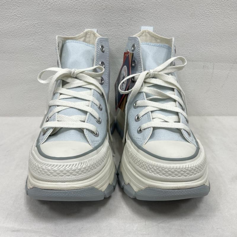 コンバースオールスター Converse All Star スニーカー スニーカー TREKWAVE SW HI トレックウェーブ 厚底 レースアップ ハイカット スニーカー シャーベットアイス 24.5cm 無地 水色 / ライトブルー / レディース USED 古着 中古 50153380