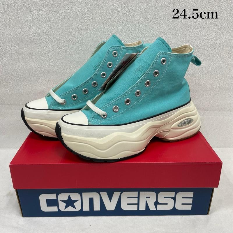 コンバースオールスター Converse All Star スニーカー スニーカー SURGETRAINER HI サージトレーナー 厚底 ハイカット レースアップ スニーカー 31312400 24.5cm 無地 水色 / ライトブルー / X 白 / ホワイト / white X 黒 / ブラック / black レディース USED 古着 中古 50153385