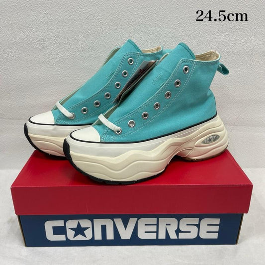 コンバースオールスター Converse All Star スニーカー スニーカー SURGETRAINER HI サージトレーナー 厚底 ハイカット レースアップ スニーカー 31312400 24.5cm 無地 水色 / ライトブルー / X 白 / ホワイト / white X 黒 / ブラック / black レディース USED 古着 中古 50153385