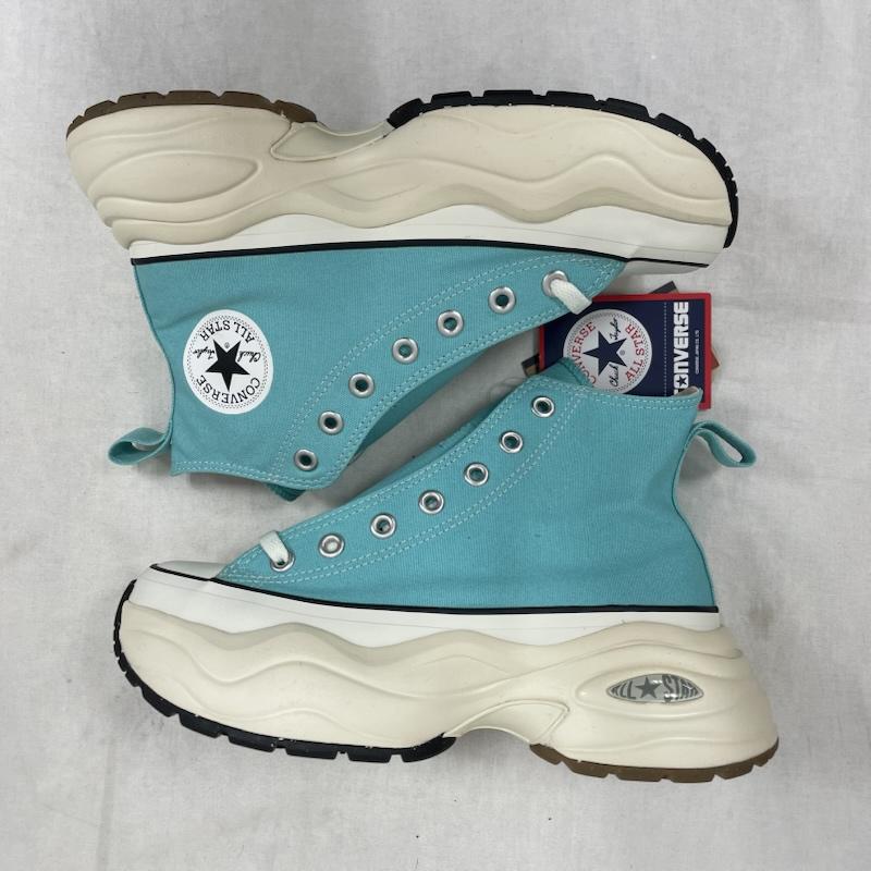コンバースオールスター Converse All Star スニーカー スニーカー SURGETRAINER HI サージトレーナー 厚底 ハイカット レースアップ スニーカー 31312400 24.5cm 無地 水色 / ライトブルー / X 白 / ホワイト / white X 黒 / ブラック / black レディース USED 古着 中古 50153385