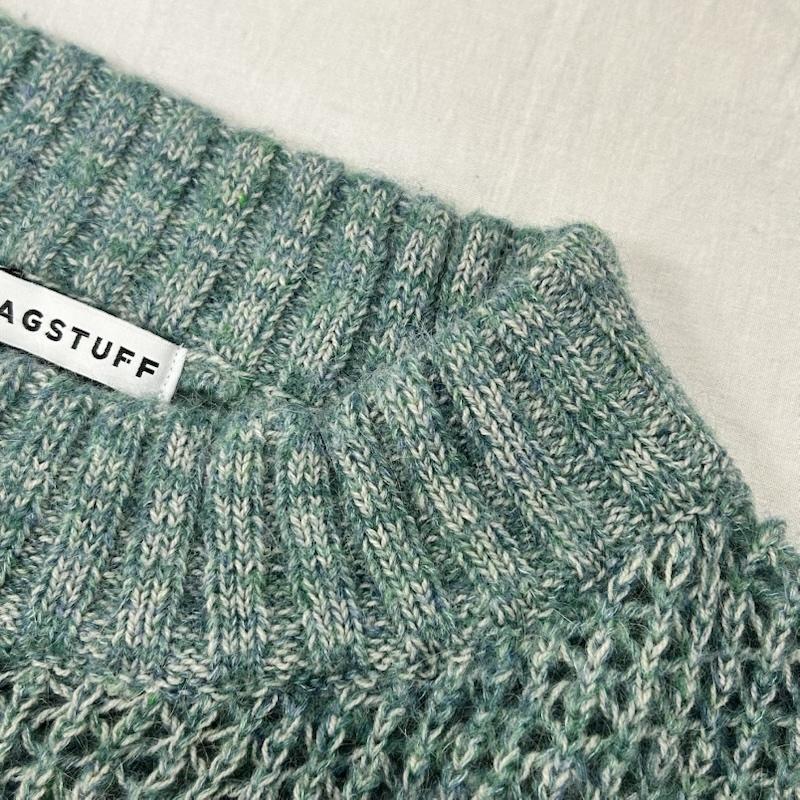 フラグスタフ FLAGSTUFF ニット、セーター 長袖 F-LAGSTUF-F MOHAIR MIX KNIT モヘヤミックスニット FS1192 M 無地 緑 / グリーン / green メンズ USED 古着 中古 50153394