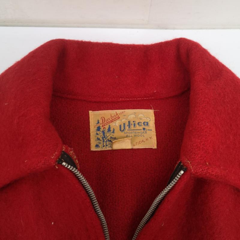 ヴィンテージ VINTAGE ジャケット、上着 ジャンパー、ブルゾン 50s utica Duxbak ダックスバック バネクラウン ウール ジャケット M 赤 / レッド / red メンズ USED 古着 中古 50153400