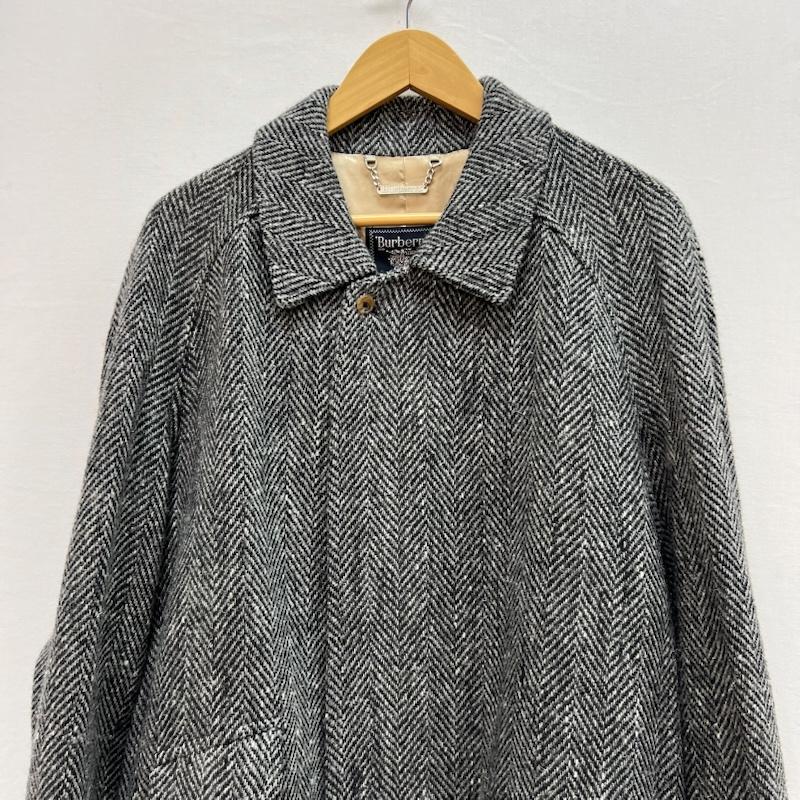 バーバリー BURBERRY コート コート一般 ヘリンボーン ウール ツイード コート 比翼 ビンテージ L 灰 / グレー / gray メンズ USED 古着 中古 50153401