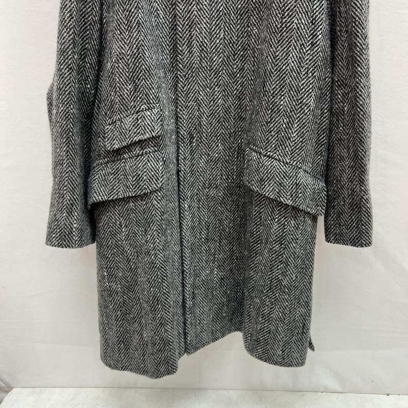 バーバリー BURBERRY コート コート一般 ヘリンボーン ウール ツイード コート 比翼 ビンテージ L 灰 / グレー / gray メンズ USED 古着 中古 50153401