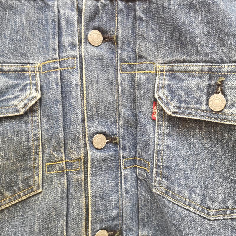 リーバイス Levi s ジャケット、上着 ジャンパー、ブルゾン 71507 XX 2nd BIG E 復刻 日本製 93年 Gジャン デニム ジャケット 38 インディゴ / インディゴ / Indigo メンズ USED 古着 中古 50153440