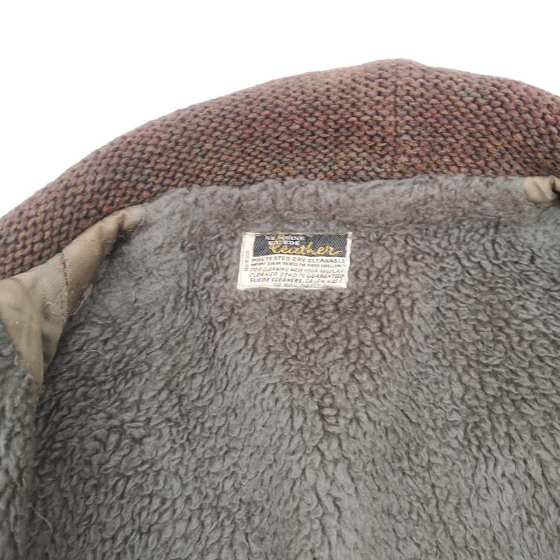 ヴィンテージ VINTAGE ジャケット、上着 レザージャケット 50s 60s ニット ヌバック レザー ジャケット 茶 / ブラウン / brown X オリーブグリーン / オリーブグリーン / メンズ USED 古着 中古 50153448