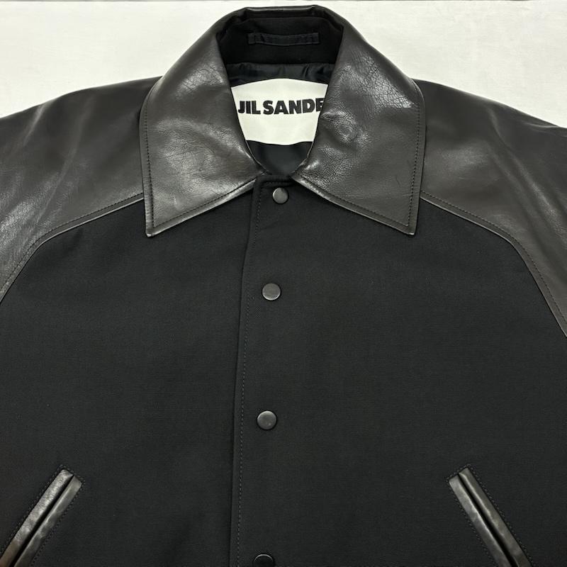 ジルサンダー JIL SANDER ジャケット、上着 ジャンパー、ブルゾン 25ss BLOUSON 93 W LEATHER J21SW0050 J40160 レザー スタジャン ヴァーシティ ジャケット 46 メンズ USED 古着 中古 50153449