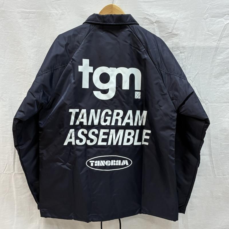古着 USED ジャケット、上着 ジャンパー、ブルゾン TANGRAM タングラム TGM NYLON BOA COACH JACKET ナイロン ボア コーチジャケット TGA-MB19 M ロゴ、文字 X プリント 紺 / ネイビー / navy メンズ USED 古着 中古 50153458