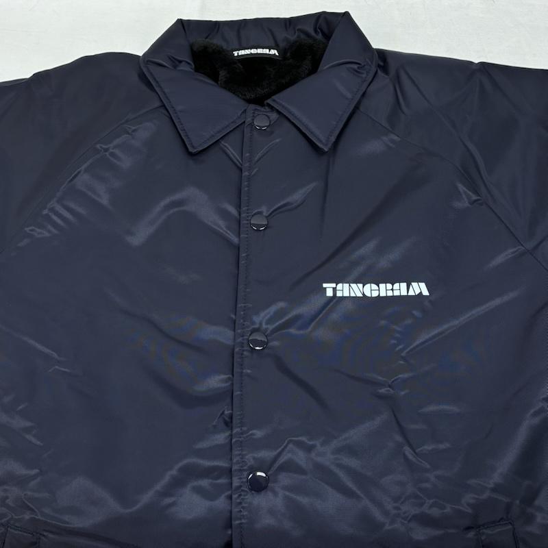 古着 USED ジャケット、上着 ジャンパー、ブルゾン TANGRAM タングラム TGM NYLON BOA COACH JACKET ナイロン ボア コーチジャケット TGA-MB19 M ロゴ、文字 X プリント 紺 / ネイビー / navy メンズ USED 古着 中古 50153458
