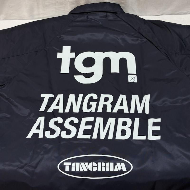 古着 USED ジャケット、上着 ジャンパー、ブルゾン TANGRAM タングラム TGM NYLON BOA COACH JACKET ナイロン ボア コーチジャケット TGA-MB19 M ロゴ、文字 X プリント 紺 / ネイビー / navy メンズ USED 古着 中古 50153458