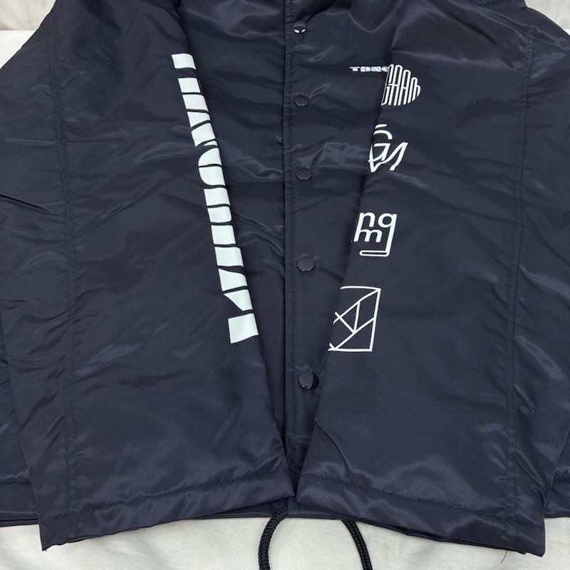 古着 USED ジャケット、上着 ジャンパー、ブルゾン TANGRAM タングラム TGM NYLON BOA COACH JACKET ナイロン ボア コーチジャケット TGA-MB19 M ロゴ、文字 X プリント 紺 / ネイビー / navy メンズ USED 古着 中古 50153458