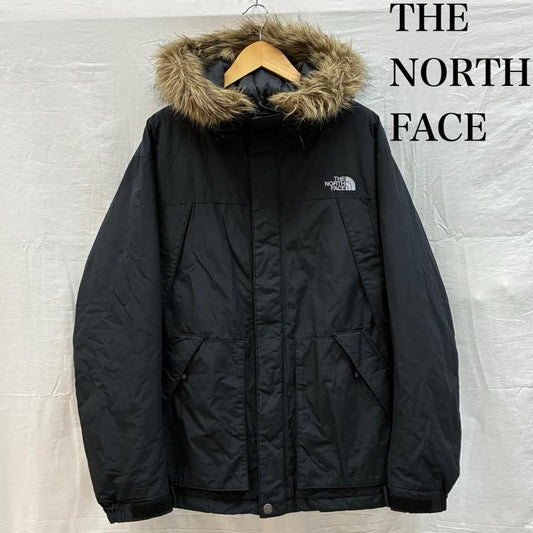 ザノースフェイス THE NORTH FACE ジャケット、上着 ダウンジャケット MOUNTAIN DOWN PARK マウンテン ダウンジャケット パーカー 700Fill ファー フード NS15109 XL ロゴ、文字 黒 / ブラック / black メンズ USED 古着 中古 50153459