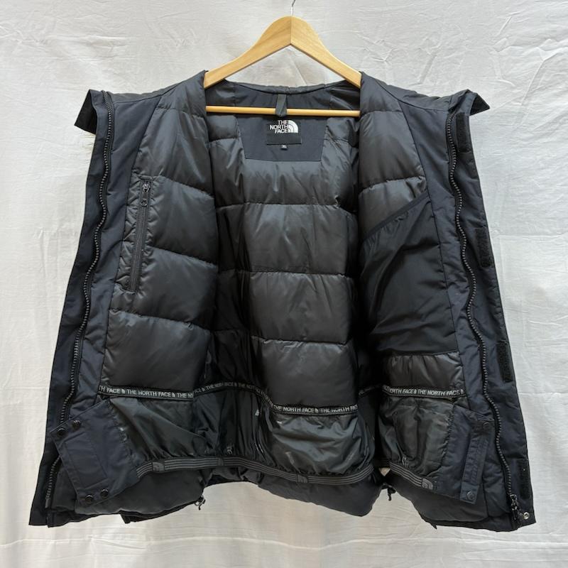 ザノースフェイス THE NORTH FACE ジャケット、上着 ダウンジャケット MOUNTAIN DOWN PARK マウンテン ダウンジャケット パーカー 700Fill ファー フード NS15109 XL ロゴ、文字 黒 / ブラック / black メンズ USED 古着 中古 50153459