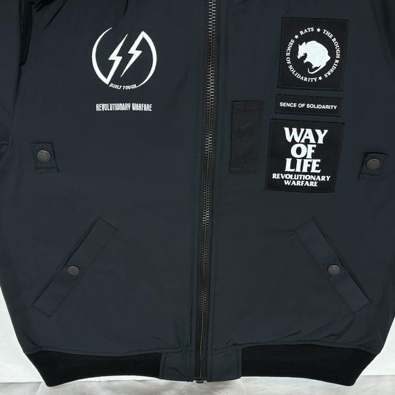 ラッツ RATS ジャケット、上着 フライトジャケット 25AW ボンバー フライトジャケット MA-1 25RJ-1105 M ロゴ、文字 黒 / ブラック / black メンズ USED 古着 中古 50153463