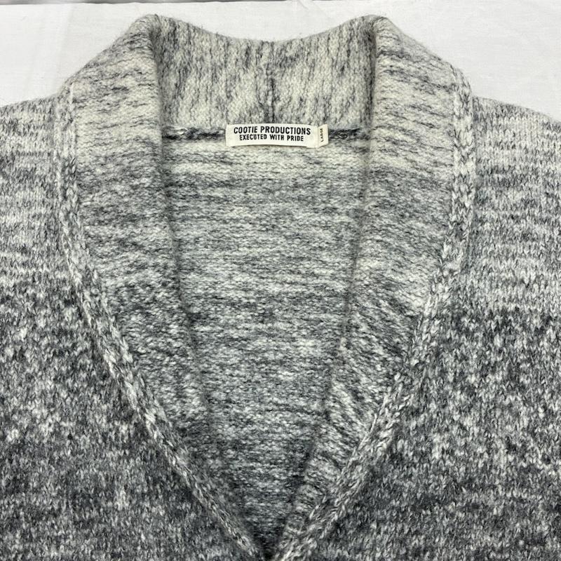 クーティープロダクションズ COOTIE PRODUCTIONS カーディガン 長袖 18AW Shawl Collar Cardigan ショールカラー カーディガン 縮絨 ヘビーウェイト グラデーション L メンズ USED 古着 中古 50153467