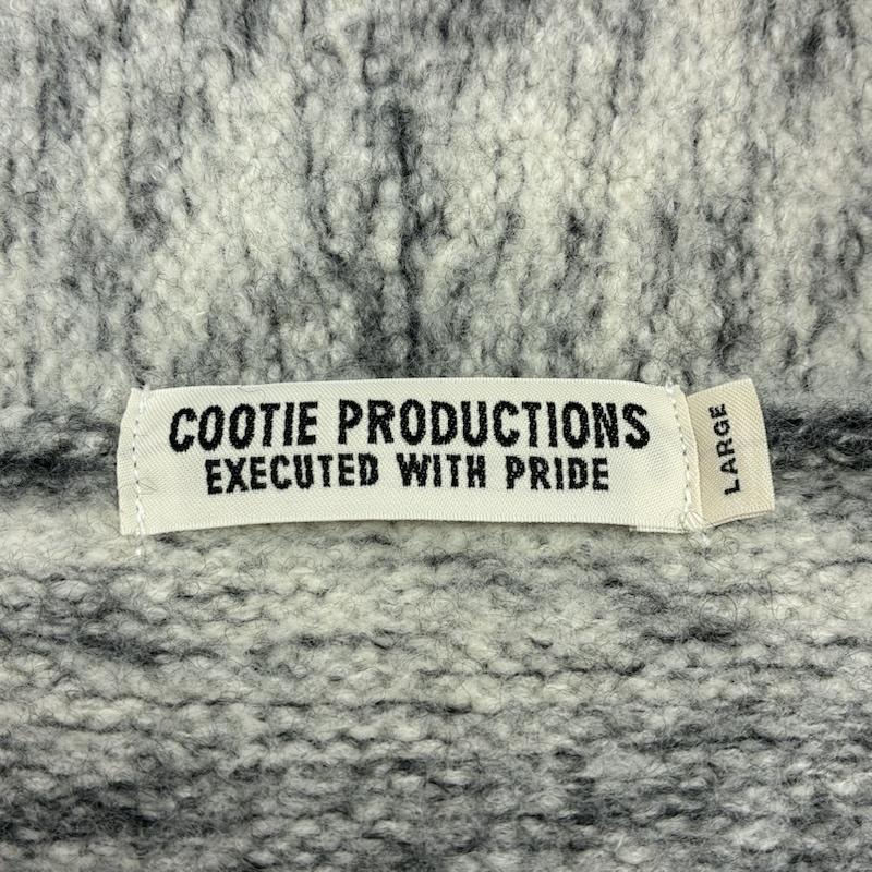 クーティープロダクションズ COOTIE PRODUCTIONS カーディガン 長袖 18AW Shawl Collar Cardigan ショールカラー カーディガン 縮絨 ヘビーウェイト グラデーション L メンズ USED 古着 中古 50153467