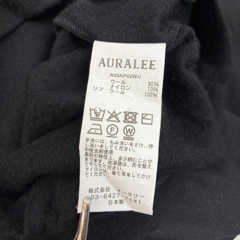 オーラリー AURALEE トレーナー 長袖 25AW LIGHT WOOL SWEAT P/O ライト ウール スウェット プルオーバー A25AP02WU 5 無地 黒 / ブラック / black メンズ USED 古着 中古 50153469