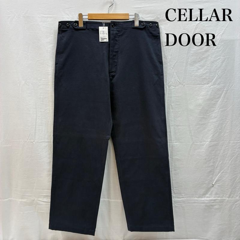 セラドール CELLAR DOOR パンツ チノパン UNITED ARROWS 別注 ワイド ストレート ワーク パンツ DINO ストレッチ FREE 紺 / ネイビー / navy メンズ USED 古着 中古 50153472