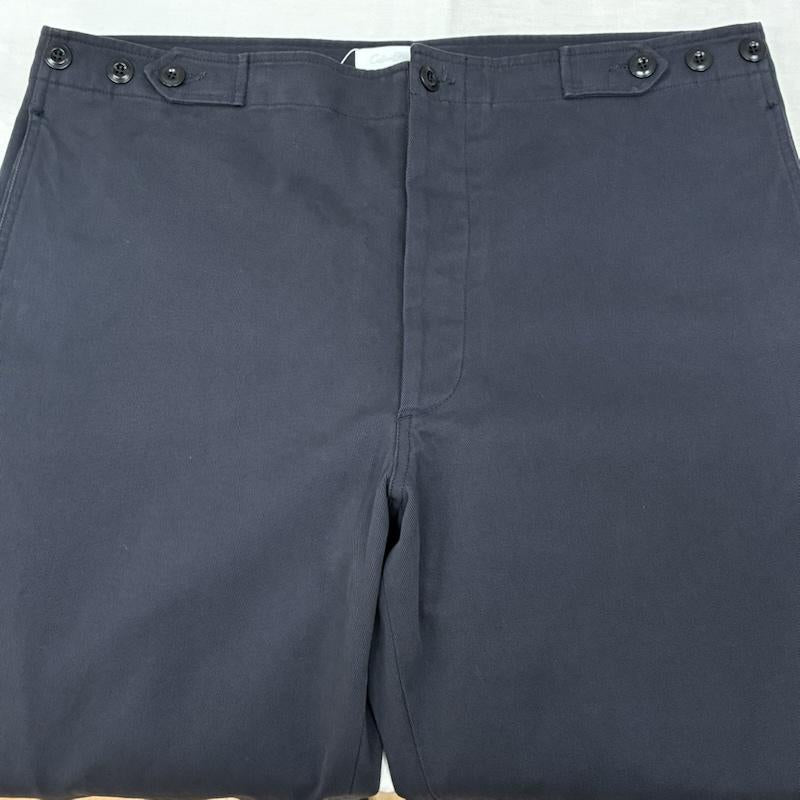 セラドール CELLAR DOOR パンツ チノパン UNITED ARROWS 別注 ワイド ストレート ワーク パンツ DINO ストレッチ FREE 紺 / ネイビー / navy メンズ USED 古着 中古 50153472