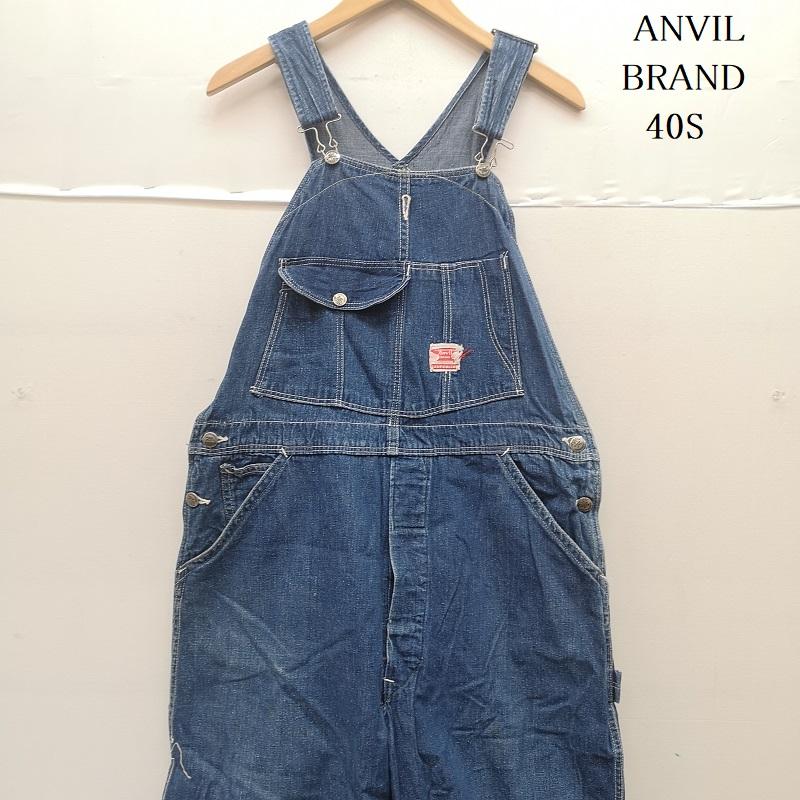 ヴィンテージ VINTAGE サロペット・オーバーオール サロペット、オーバーオール 40s ANVIL BRAND デニム オーバーオール インディゴ / インディゴ / Indigo メンズ USED 古着 中古 50153473