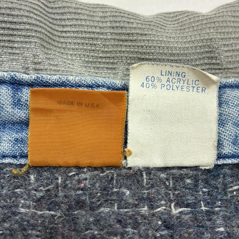 ビッグベン BIGBEN ジャケット、上着 ジャンパー、ブルゾン Wrangler 80s USA製 ブランケットライナー コーデュロイカラー デニムジャケット カバーオール 46 ワンポイント X ロゴ、文字 メンズ USED 古着 中古 50153475