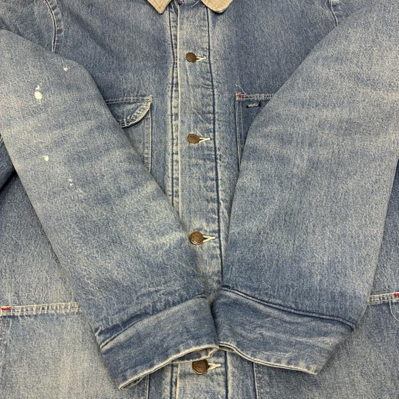 ビッグベン BIGBEN ジャケット、上着 ジャンパー、ブルゾン Wrangler 80s USA製 ブランケットライナー コーデュロイカラー デニムジャケット カバーオール 46 ワンポイント X ロゴ、文字 メンズ USED 古着 中古 50153475
