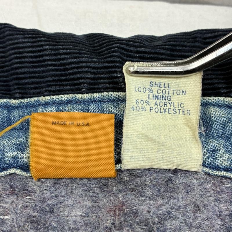 ビッグベン BIGBEN ジャケット、上着 ジャンパー、ブルゾン Wrangler 80s USA製 ブランケットライナー コーデュロイカラー デニムジャケット カバーオール 48 ワンポイント X ロゴ、文字 メンズ USED 古着 中古 50153476
