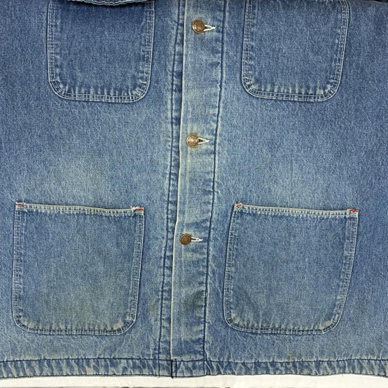 ビッグベン BIGBEN ジャケット、上着 ジャンパー、ブルゾン Wrangler 80s USA製 ブランケットライナー コーデュロイカラー デニムジャケット カバーオール 48 ワンポイント X ロゴ、文字 メンズ USED 古着 中古 50153476