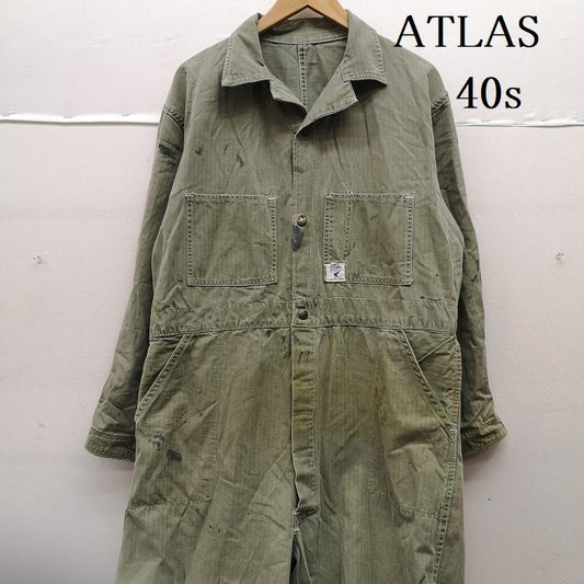 ヴィンテージ VINTAGE サロペット・オーバーオール サロペット、オーバーオール 40s ATLAS オールインワン つなぎ 大戦 月桂樹 ジャンプスーツ カーキオリーブ / カーキオリーブ / メンズ USED 古着 中古 50153480