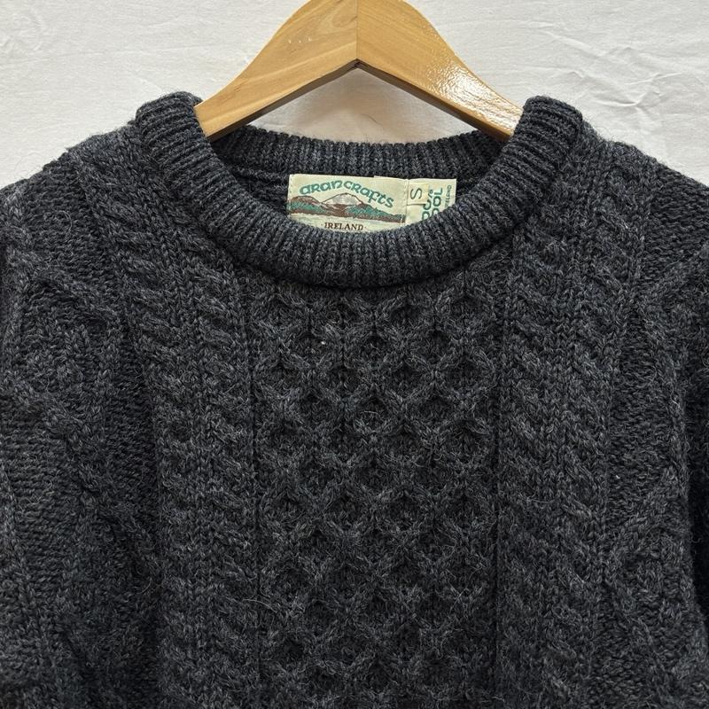 古着 USED ニット、セーター 長袖 Aran Crafts アイルランド製 アラン ニット フィッシャーマンズ ウール セーター 長袖 S メンズ USED 古着 中古 50153490