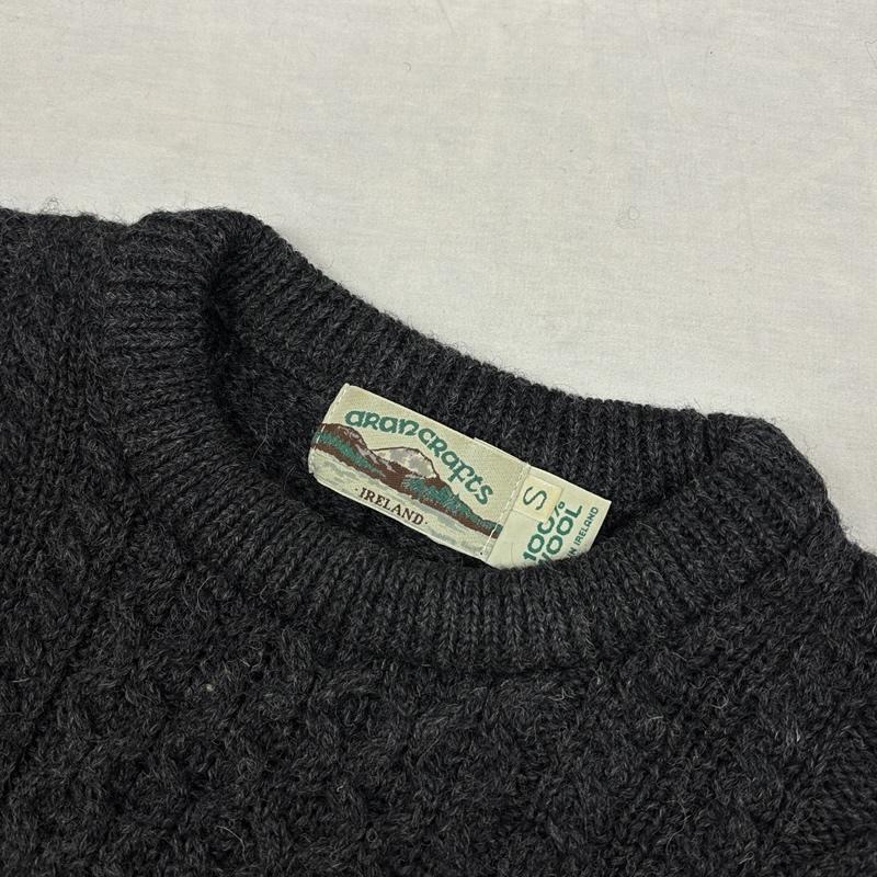 古着 USED ニット、セーター 長袖 Aran Crafts アイルランド製 アラン ニット フィッシャーマンズ ウール セーター 長袖 S メンズ USED 古着 中古 50153490