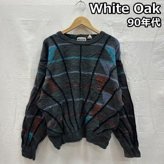 古着 USED ニット、セーター 長袖 White Oak 90年代 ビンテージ アクリル ニット セーター 長袖 90s VINTAGE M メンズ USED 古着 中古 50153492