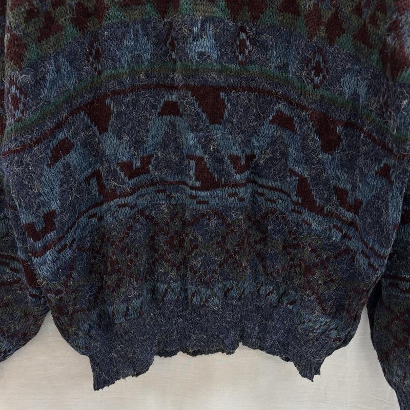 シアーズ SEARS ニット、セーター 長袖 THE MEN S STORE 90年代 ビンテージ アクリル ニット セーター 90s VINTAGE L 総柄 メンズ USED 古着 中古 50153494