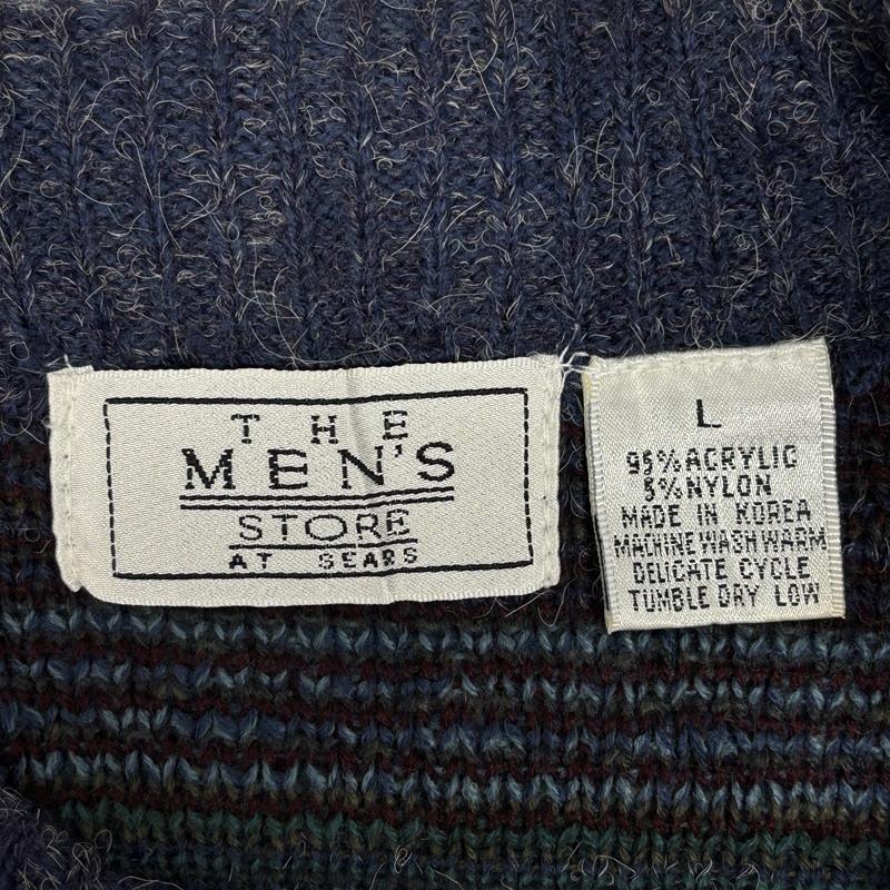 シアーズ SEARS ニット、セーター 長袖 THE MEN S STORE 90年代 ビンテージ アクリル ニット セーター 90s VINTAGE L 総柄 メンズ USED 古着 中古 50153494