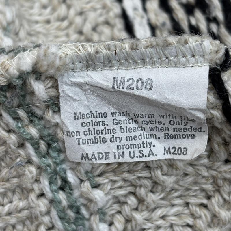 ジャンセン Jantzen ニット、セーター 長袖 ビンテージ USA製 クルーネック ニット セーター VINTAGE - 総柄 メンズ USED 古着 中古 50153497