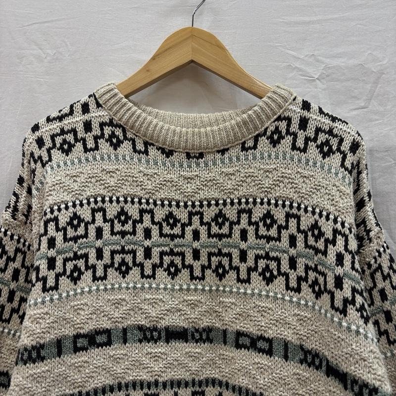 ジャンセン Jantzen ニット、セーター 長袖 ビンテージ USA製 クルーネック ニット セーター VINTAGE - 総柄 メンズ USED 古着 中古 50153497