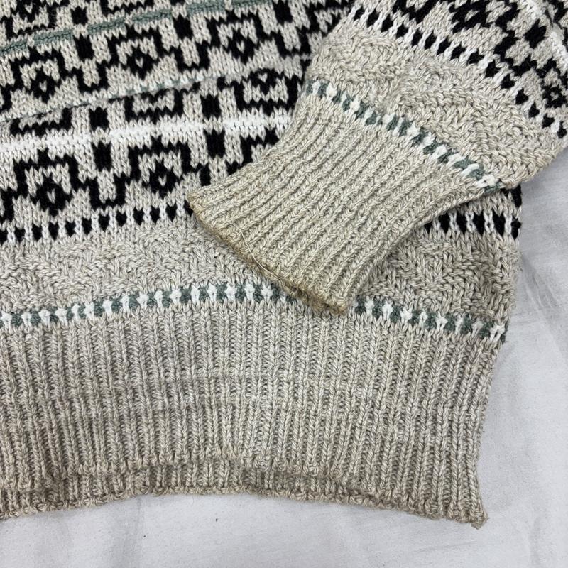ジャンセン Jantzen ニット、セーター 長袖 ビンテージ USA製 クルーネック ニット セーター VINTAGE - 総柄 メンズ USED 古着 中古 50153497