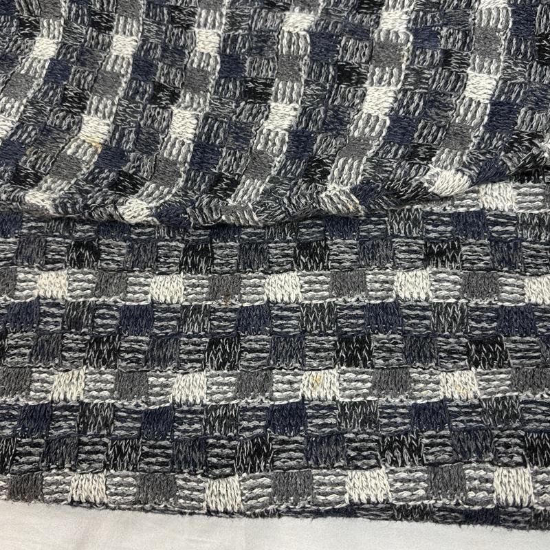 古着 USED ニット、セーター 長袖 KING SIZE USA製 ビッグサイズ クルーネック コットン ニット セーター XXL チェック メンズ USED 古着 中古 50153501