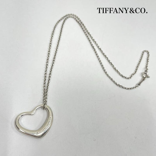 ティファニー TIFFANY&Co. アクセサリー ネックレス、ペンダント オープンハート ネックレス シルバー ロゴ 刻印 - ロゴ、文字 銀 / シルバー / silver color レディース USED 古着 中古 50153515
