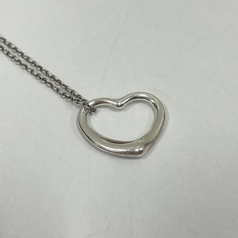 ティファニー TIFFANY&Co. アクセサリー ネックレス、ペンダント オープンハート ネックレス シルバー ロゴ 刻印 - ロゴ、文字 銀 / シルバー / silver color レディース USED 古着 中古 50153515