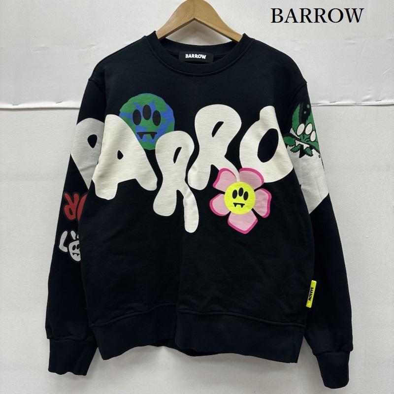 古着 USED トレーナー 長袖 23AW BARROW ビック プリント スウェット F3BWUASW104 XS 黒 / ブラック / black メンズ USED 古着 中古 50153519