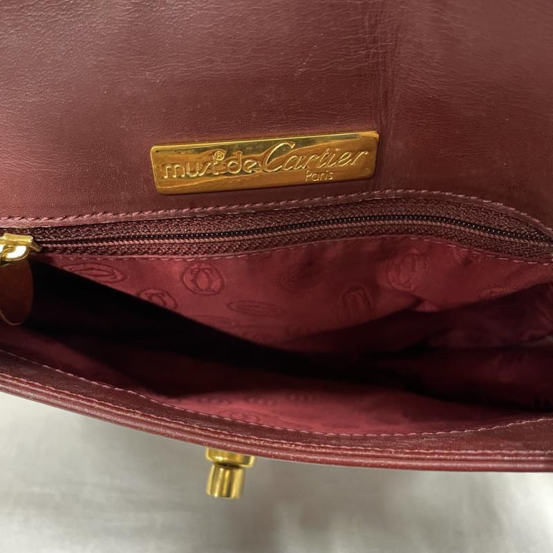 カルティエ Cartier ショルダーバッグ ショルダーバッグ マストライン ショルダー バッグ レザー - 無地 えんじ / ワインレッド / dark red レディース USED 古着 中古 50153520