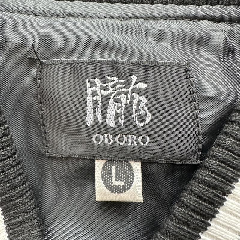 古着 USED ジャケット、上着 ジャンパー、ブルゾン 朧 OBORO ガシャ 髑髏 スカル 花柄 刺繍 スカジャン L メンズ USED 古着 中古 50153522