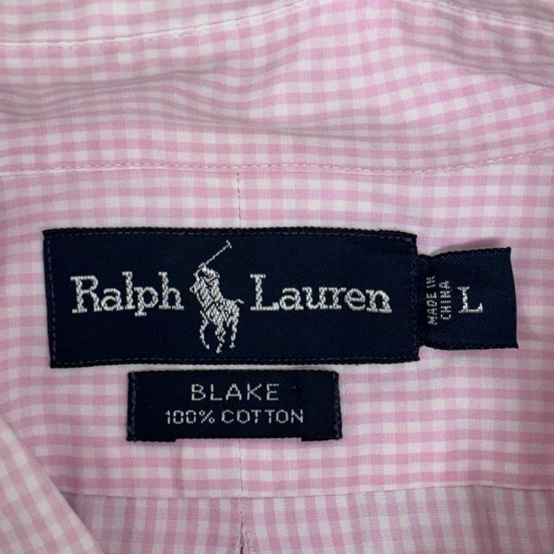 ラルフローレン RALPHLAUREN シャツ、ブラウス 長袖 90年代 ビンテージ BLAKE ギンガムチェック ボタンダウン 長袖 シャツ 90s VINTAGE L 桃 / ピンク / pink X 白 / ホワイト / white メンズ USED 古着 中古 50153523