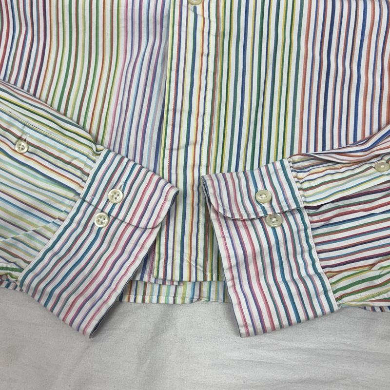 ポロバイラルフローレン Polo by RALPH LAUREN シャツ、ブラウス 長袖 90年代 ビンテージ REGENT レインボーストライプ 長袖 シャツ 90s VINTAGE - メンズ USED 古着 中古 50153524