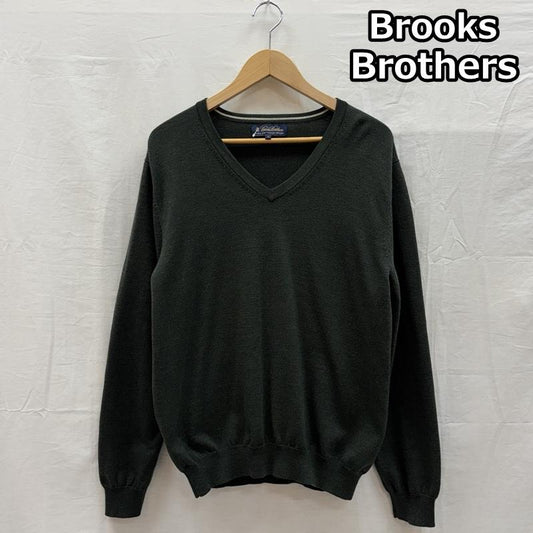 ブルックス ブラザーズ BROOKS BROTHERS ニット、セーター 長袖 Ｖネック 長袖 ウール ニット セーター M メンズ USED 古着 中古 50153527
