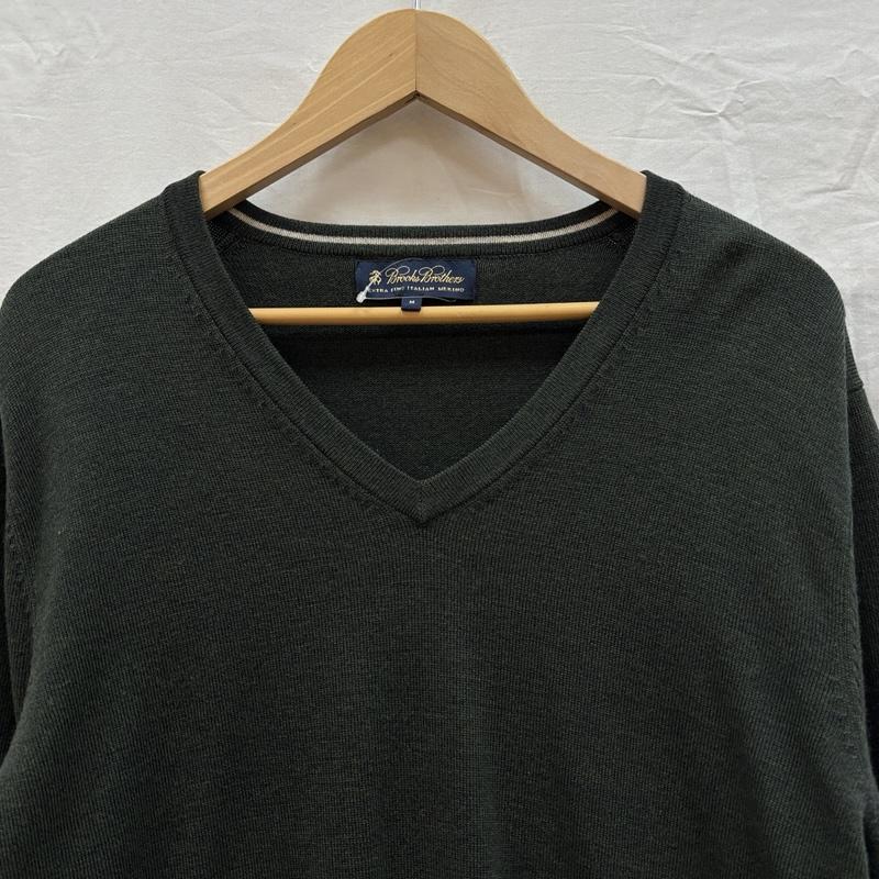 ブルックス ブラザーズ BROOKS BROTHERS ニット、セーター 長袖 Ｖネック 長袖 ウール ニット セーター M メンズ USED 古着 中古 50153527