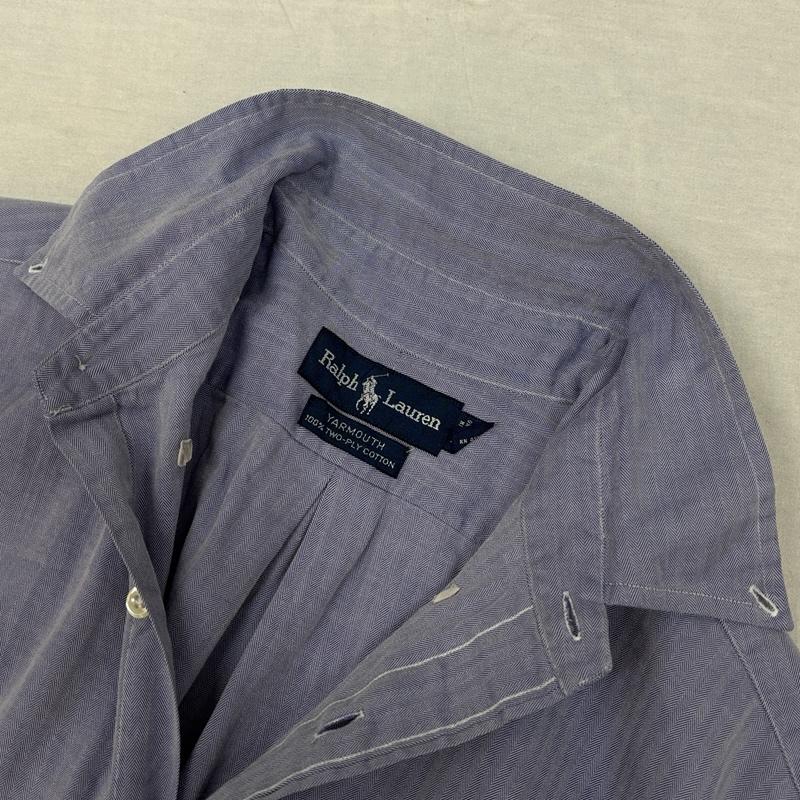ラルフローレン RALPHLAUREN シャツ、ブラウス 長袖 90年代 ビンテージ YARMOUTH ヘリンボーン ボタンダウン 長袖 シャツ 90s VINTAGE - メンズ USED 古着 中古 50153528